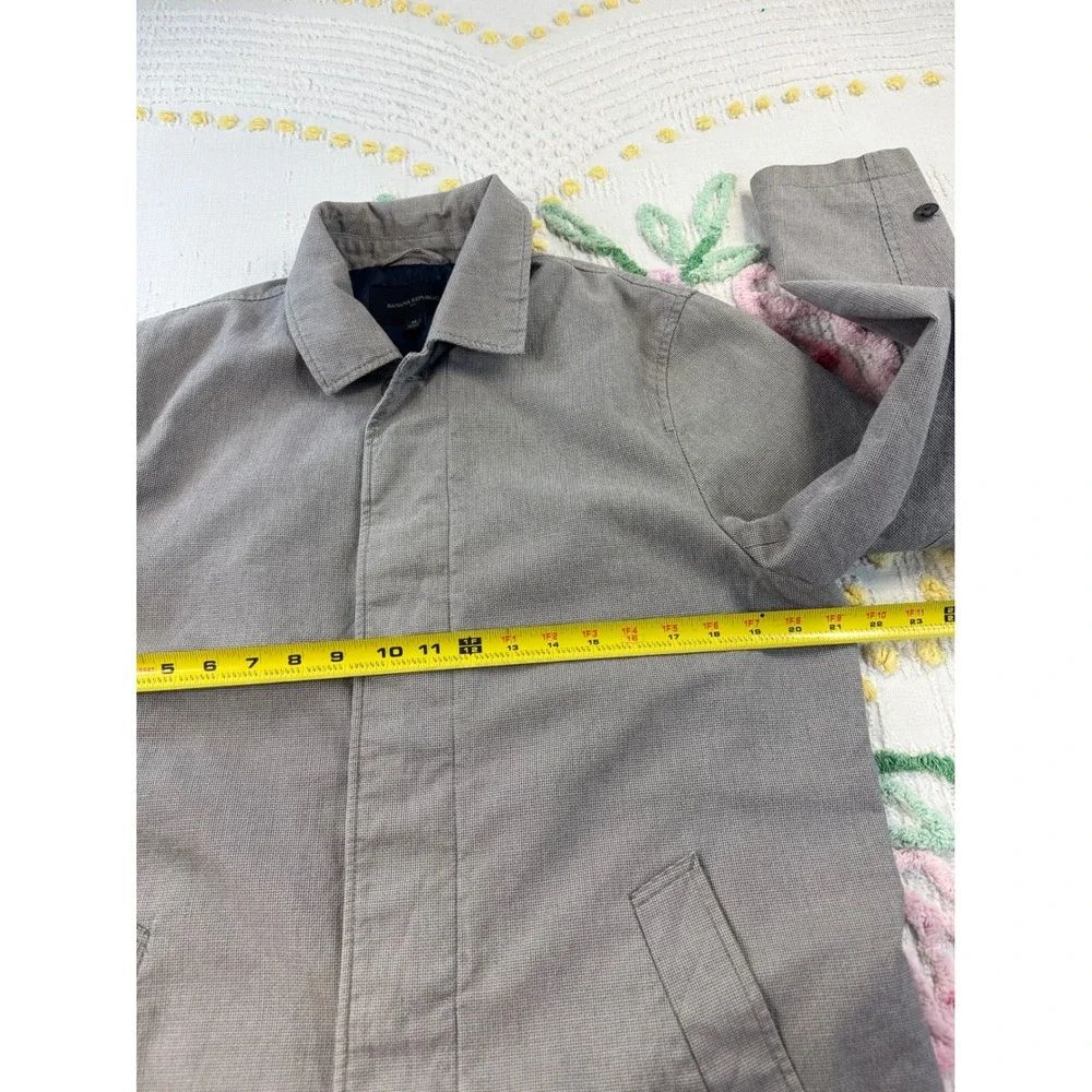 Banana Republic Mens Grey Cotton Car Coat Mac Jacket Medium RN54023‎